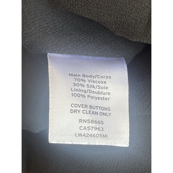 LEWIT Silk Blend Jacquard Peplum Blouse In Black Sz S New - Picture 8 of 8